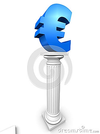 Euro sign Cartoon Illustration