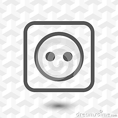 Euro socket icon stock vector illustration flat design Vector Illustration