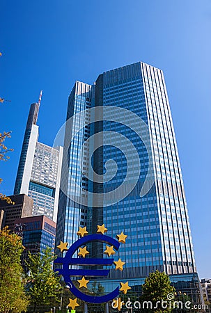 Euro Symbol In Frankfurt Am Main Editorial Stock Photo