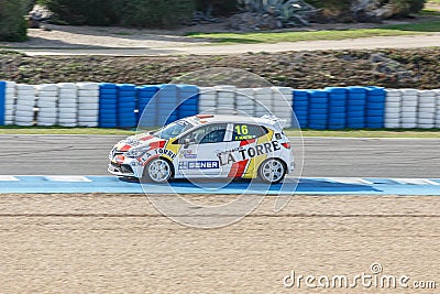 Eurocup Clio 2014 - Pablo Martin - SMC Junior Motorsport Editorial Stock Photo