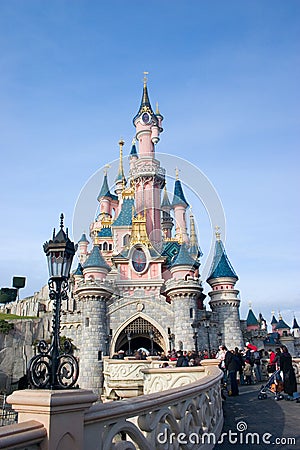 Eurodisney-White snow castle Editorial Stock Photo