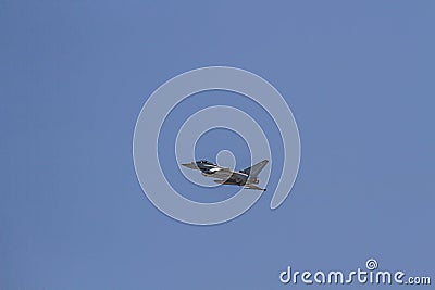Eurofighter Typhoon showing off at Duxford airshow Editorial Stock Photo