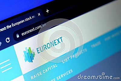 Euronext bourse stock market Editorial Stock Photo