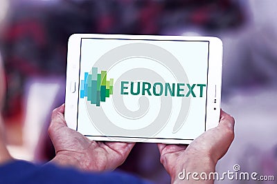 Euronext stock exchange logo Editorial Stock Photo