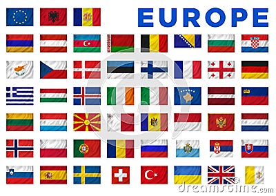 Europa-Flaggen Stock Abbildung - Bild: 42364753