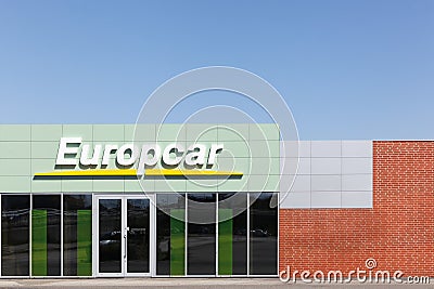 Europcar agency. Europcar is a French car rental company founded in 1949 in Paris Editorial Stock Photo