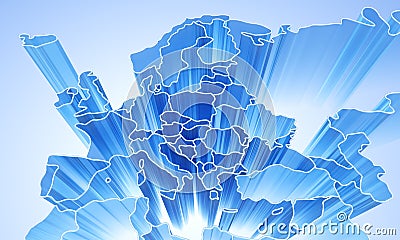 Europe abstract 3D background Stock Photo