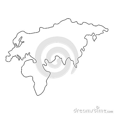 Europe, Asia and Africa line continent Stock Photo