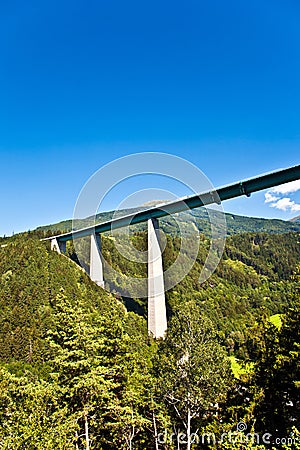 Europe Bridge at Brenner Highway Stock Photo