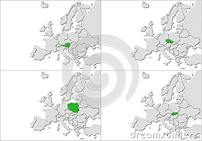 Europe countries Stock Photo