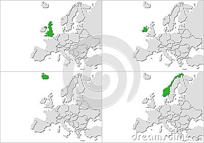 Europe countries Stock Photo