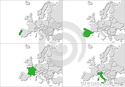Europe countries Stock Photo