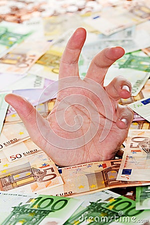 Europe drowning in debt Stock Photo