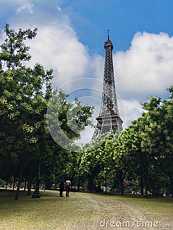 Europe France Paris beautiful view eiffel tower Editorial Stock Photo