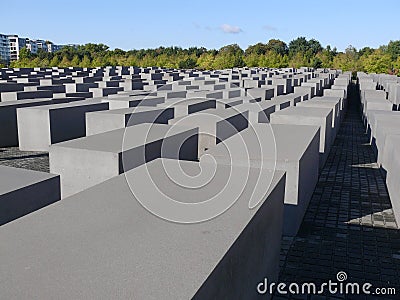 Europe, Germany, Berlin, Holocaust Memorial Editorial Stock Photo