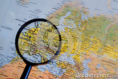 Central Europe map Stock Photo