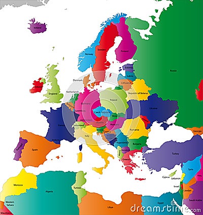 Europe map Vector Illustration