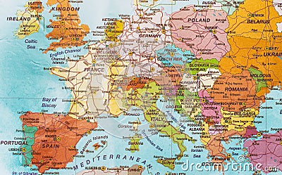 Europe map. Stock Photo