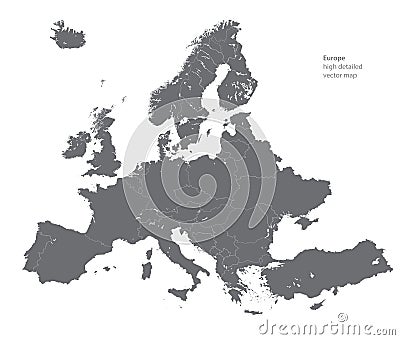 Europe map Vector Illustration