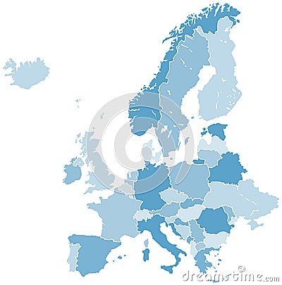 Europe map vector Stock Photo