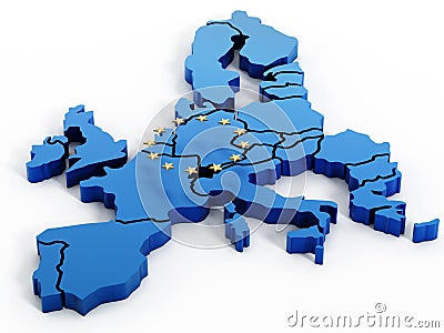 Europe map Stock Photo