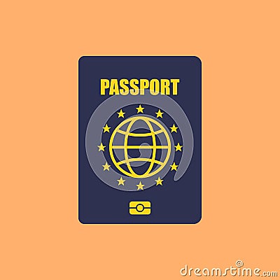 Europe Passport Vector Illustration