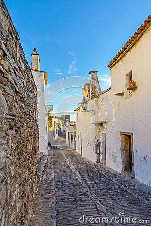 Europe, Portugal, Alentejo-street view of Monsaraz town Stock Photo