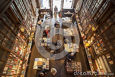 EUROPE PORTUGAL PORTO RIBEIRA LIVRARIA LELLO Editorial Stock Photo