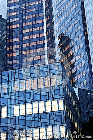 Paris business district France window glass facades office building in Paris La defense Stock Photo