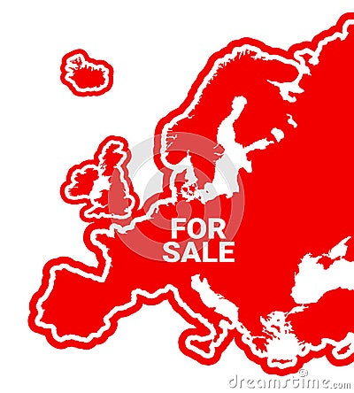 Europe is For Sale Vector Illustration