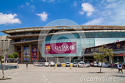 Europe, Spain, Camp Nou Stadium, FC Barcelona Football Club Stadium Editorial Stock Photo