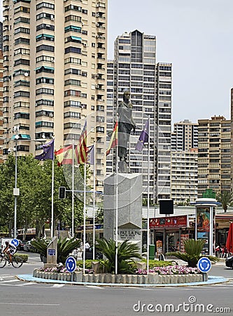 Europe square in Benidorm. Spain Editorial Stock Photo