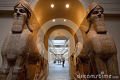 London, British Museum, Chorsabad Room Editorial Stock Photo