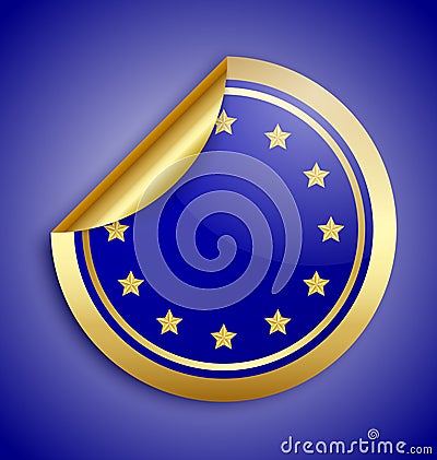 Europe Union sticker Vector Illustration