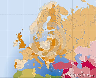 Europe vector map Vector Illustration