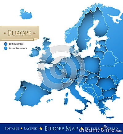 Europe vector map Vector Illustration