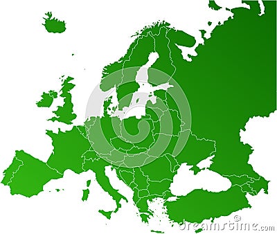 Europe vector map Stock Photo