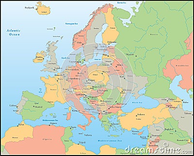 Europe vector map Vector Illustration