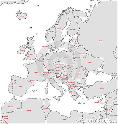 Europe vector map Vector Illustration