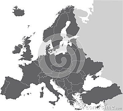 Europe vector map Vector Illustration