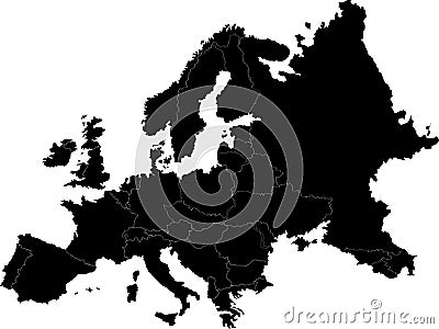 Europe vector map Vector Illustration