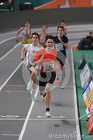 European Athletics Indoor Championships Test Races Editorial Stock Photo