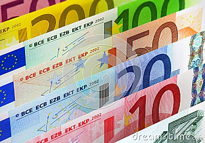 Euro banknotes Stock Photo