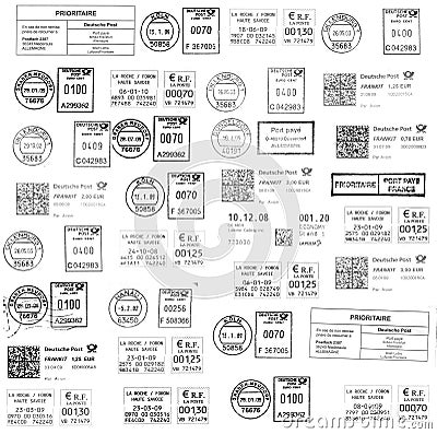 European black postmark Stock Photo