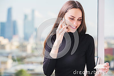 European businesslady making purchase order Stock Photo