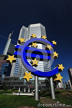 European Central Bank Editorial Stock Photo