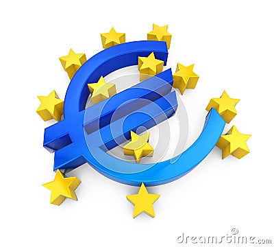 European Central Bank Symbol Isolated Stock Photo