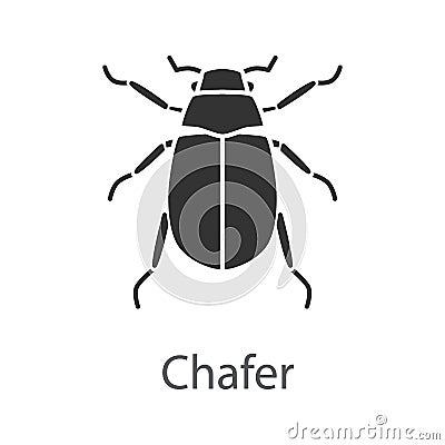 European chafer glyph icon Vector Illustration