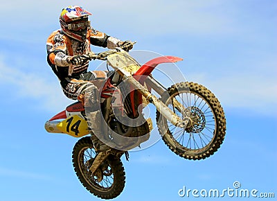 European Championship motocross in Yakhroma Editorial Stock Photo