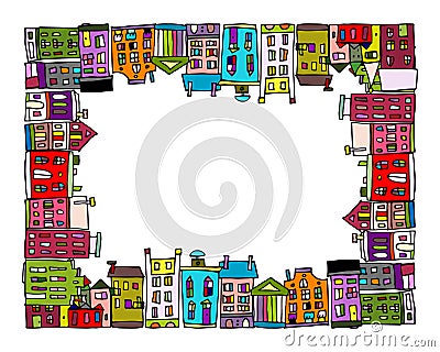 European city, frame for your design Vector Illustration